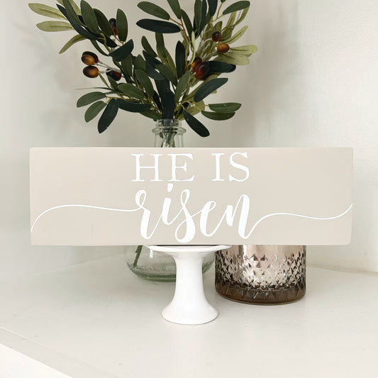 He Is Risen Mini Wood Sign