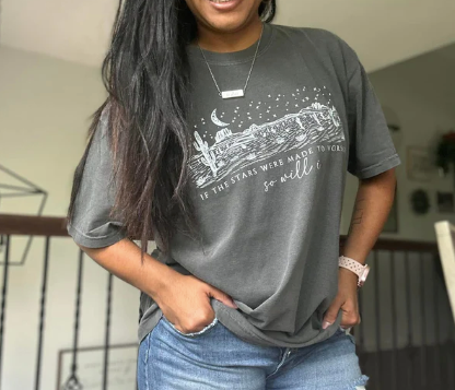 If The Stars Were Made To Worship So Will I Short Sleeve Tshirt