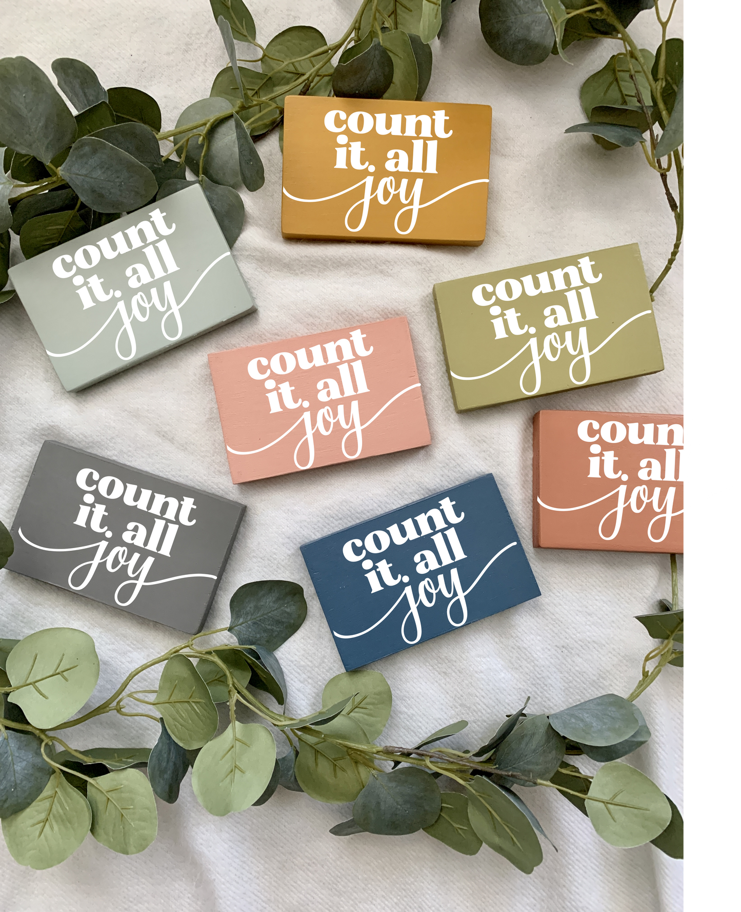 Count It All Joy Mini Wood Sign