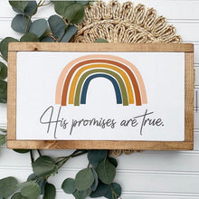 Load image into Gallery viewer, His Promises Are True Framed Wood Sign