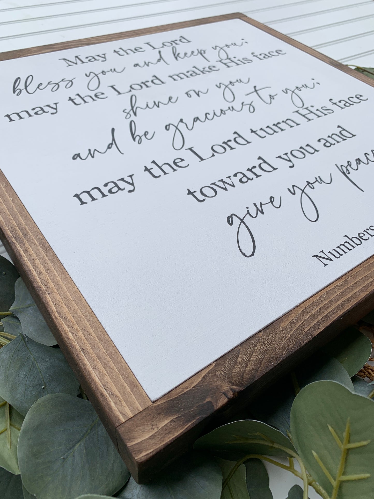 May The Lord Bless You And Keep You Framed Wood Sign