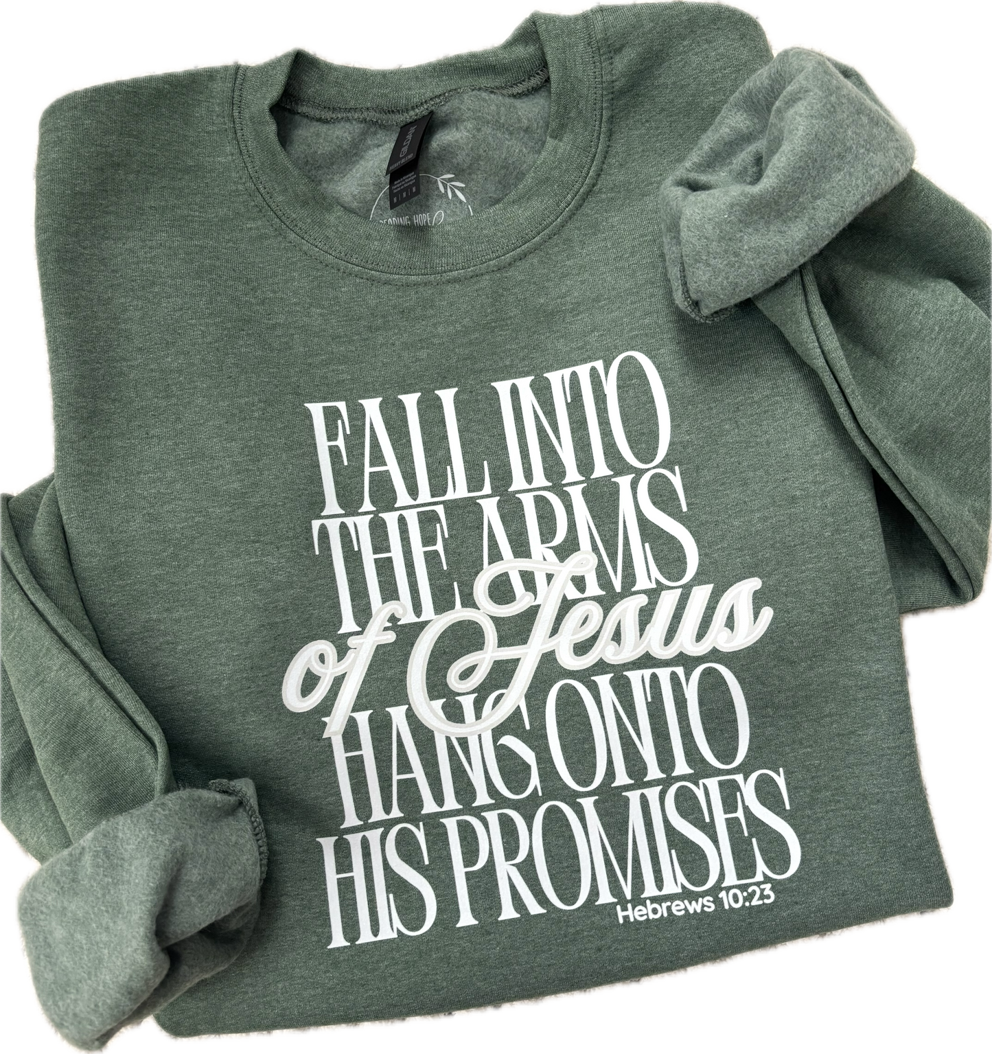 Fall Into The Arms Of Jesus Crewneck Sweatshirt