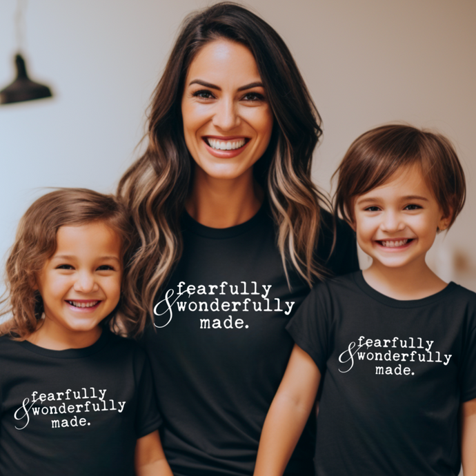 Fearfully and Wonderfully Made Youth Matching Short Sleeve T-Shirt