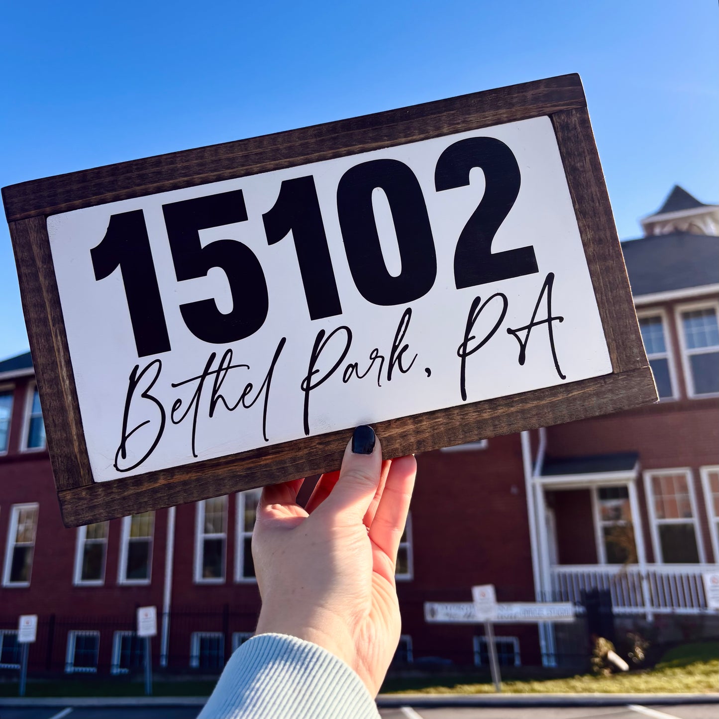 Bethel Park Zip Code Wood Sign