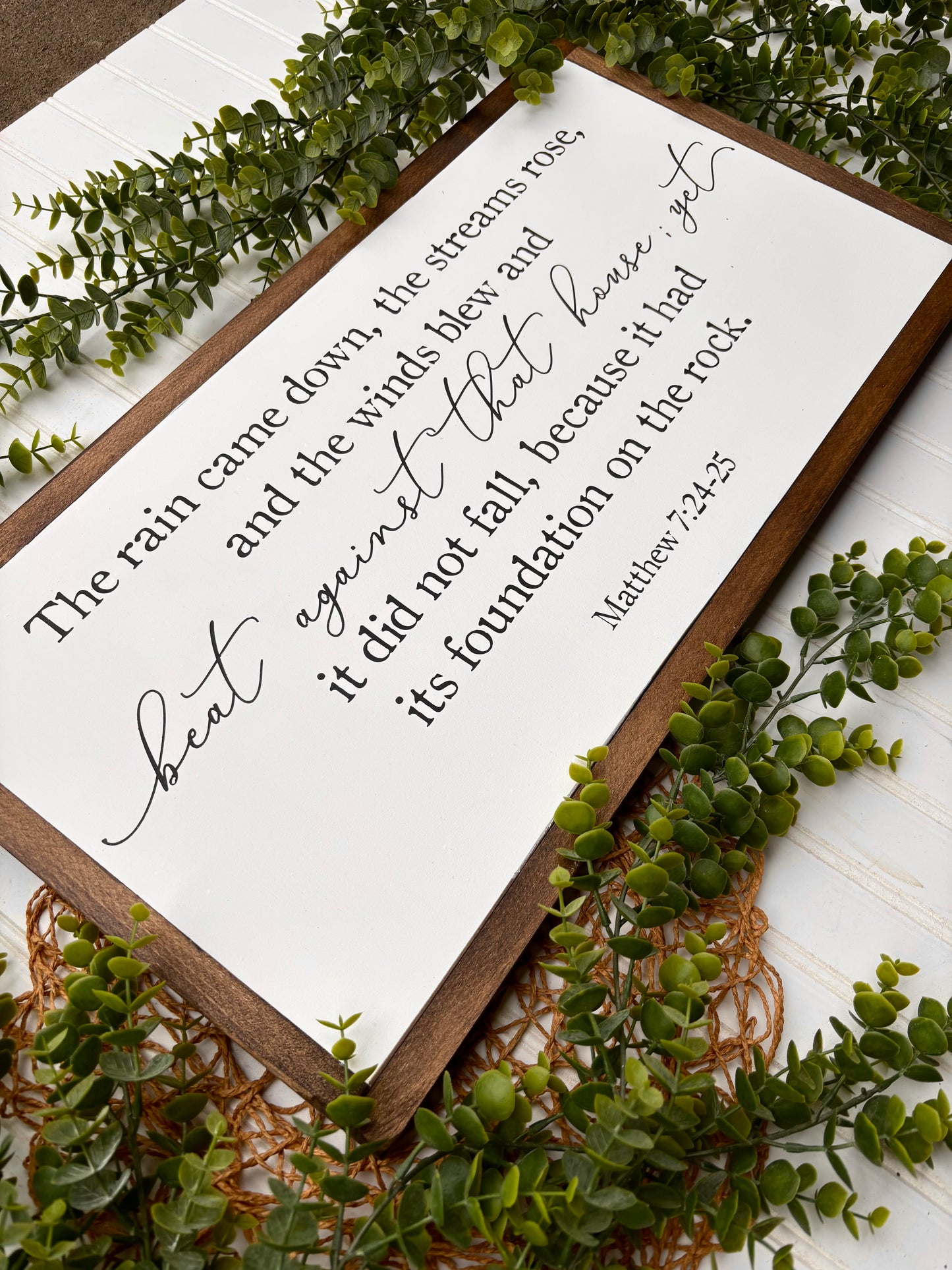 Foundation on the Rock Framed Wood Sign