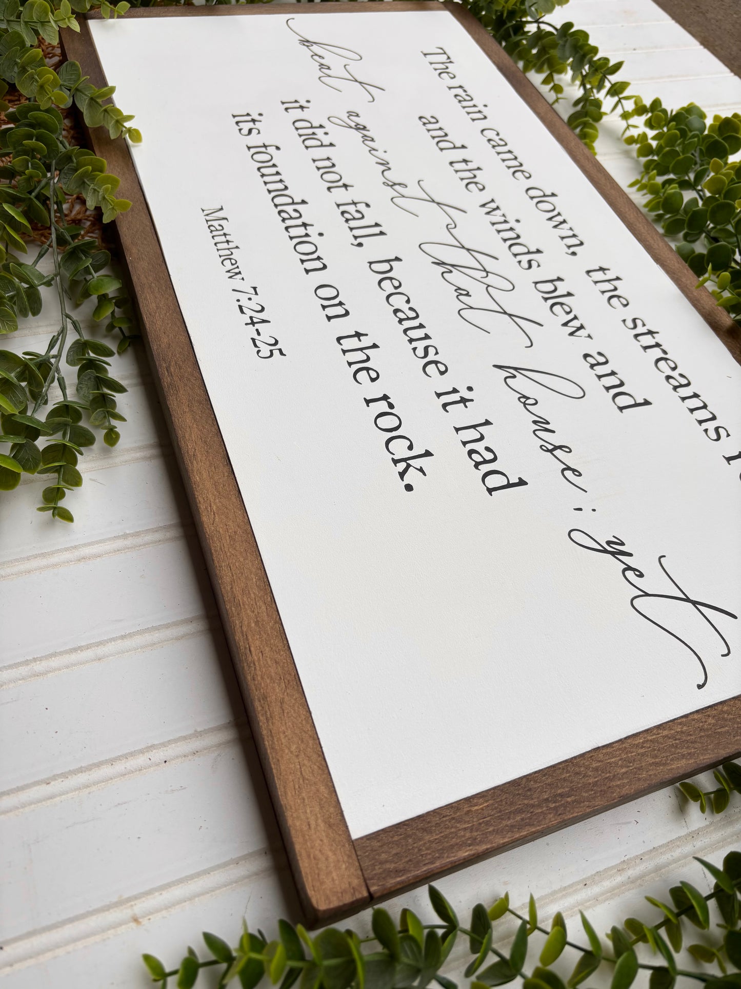 Foundation on the Rock Framed Wood Sign