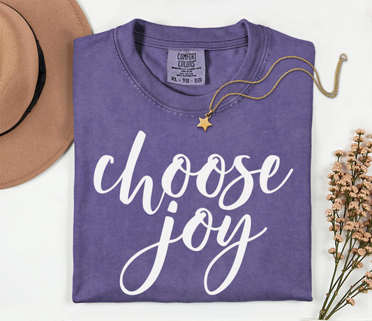 Choose Joy Inspirational Comfort Colors Short Sleeve Tee Shirt