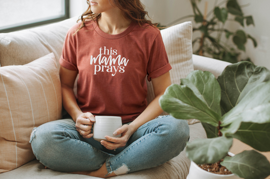 This Mama Prays Short Sleeve Tee Shirt