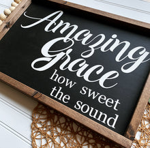 Load image into Gallery viewer, Amazing Grace Framed Handmade Wood Sign