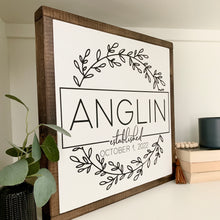 Load image into Gallery viewer, Personalized Last Name Established Wooden Farmhouse Sign