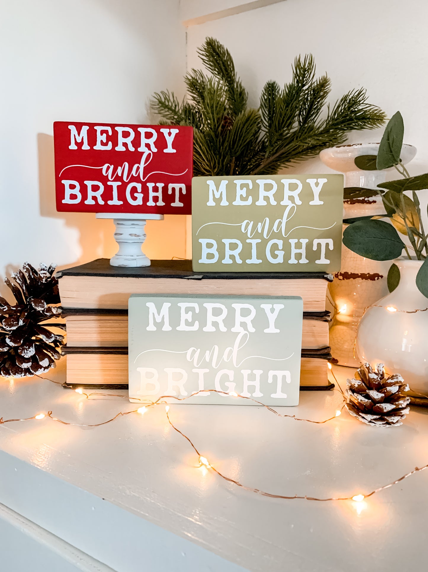 Merry and Bright Mini Sign