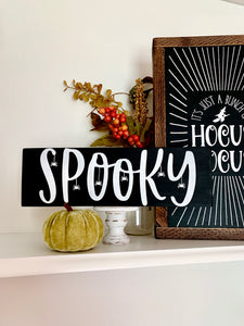 Spooky Mini Wood Sign