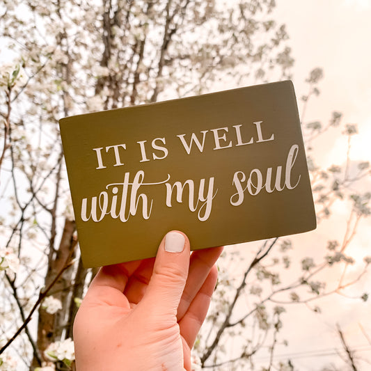 It Is Well With My Soul Mini Wood Sign