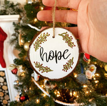 Load image into Gallery viewer, Hand painted Wood Slice Ornaments